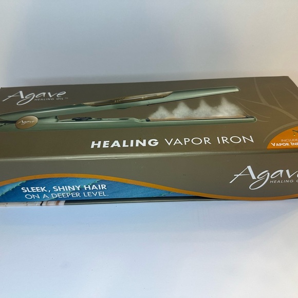 Agave Healing Vapor Iron with Green and Gold Accents